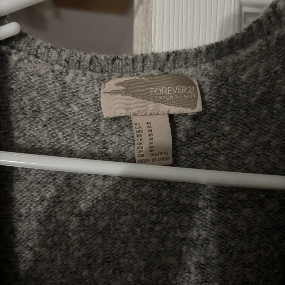 Forever 21 Charcoal Knit Top